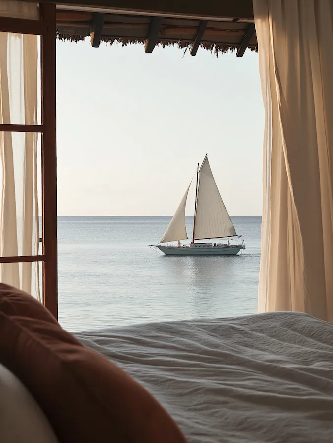 Sailboat Through Window
