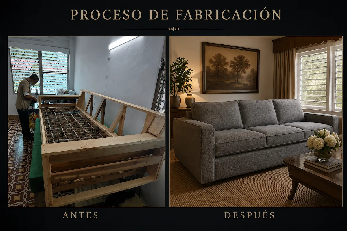 Proceso de Fabricación Tapicería AR - Antes y Después